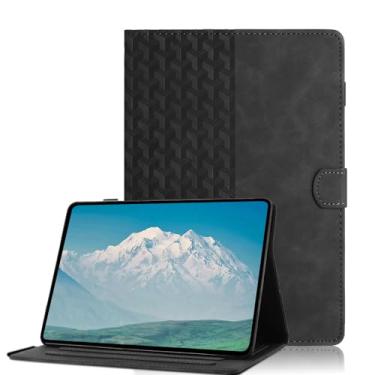 Imagem de Capa para Samsung Galaxy Tab S10 Plus/S9 FE Plus/S9 Plus 12,4 polegadas 2024/2023, suporte de visualização multiângulo, capa protetora de couro PU com fecho magnético, preta