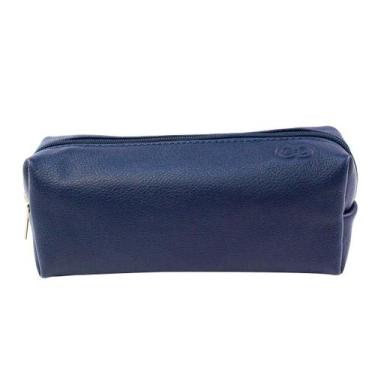 Imagem de Estojo / Necessaire PALERMO em Couro Galvani, Azul