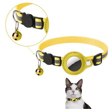 Imagem de Coleira com Suporte GPS Rastreador Gato, Cachorro, PET Cor:Amarelo