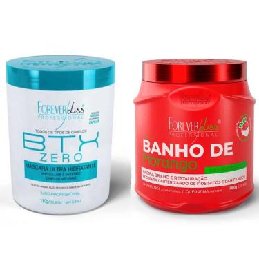 Imagem de Kit Mascaras Banho de Morango e BTX Zero 1L Forever Liss
