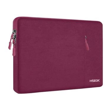 Imagem de Hseok Capa para laptop de 15,6 polegadas, proteção à prova de choque, repelente de água com bolso acessório, compatível com Mac Pro de 16 polegadas 2025-2019, bolsa de manga para a maioria dos