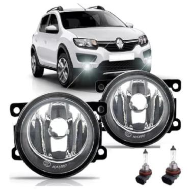 Imagem de Par Farol De Milha Sandero Stepway 2008 2009 2010 2011 2012 + Lâmpada