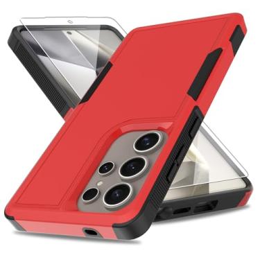 Imagem de Capa para Samsung Galaxy S25 Ultra, [teste de queda de grau militar] com protetor de tela, capa protetora de camada dupla para celular resistente, antiderrapante, à prova de choque, capa robusta para