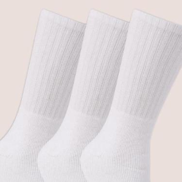 Imagem de Kit 6 Pares Meia Trifil Cano Alto Algodão Unissex, Branco, 39 a 43