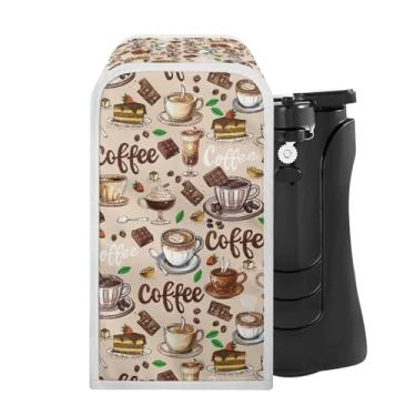 Imagem de Goronwyfloyd Capa quadrada para café, chocolate e bolo, abridor de lata para decoração de casa, abridor de latas elétrico, capa de eletrodomésticos, à prova d'água e resistente a arranhões