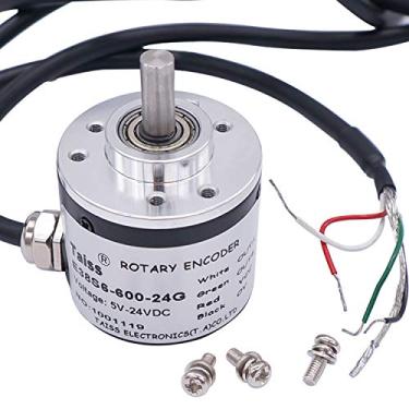 Imagem de Taiss/Encoder Rotativo Incremental Dc 5-24V Fonte De Alimentação De Ampla Tensão Eixo De 6 Mm Codificador De Quadratura Óptica Ab De 2 Fases 600P/R