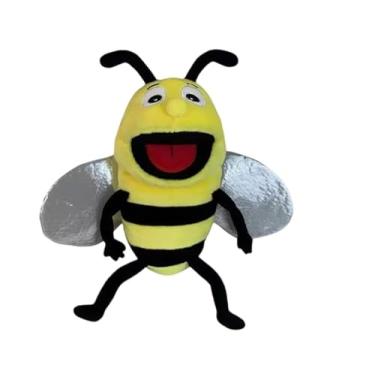 Imagem de Fantoche de mão pelúcia animais brinquedo educativo material didático (Amarelo Abelha)