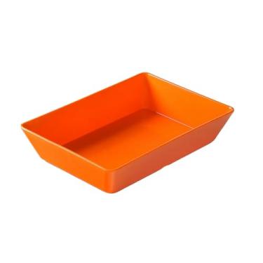 Imagem de Pratos de mesa de alimentos cozidos e refogados, placas retangulares de exibição self-service para barracas - MA-B592 laranja