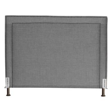 Imagem de Cabeceira de Cama Box Estofada 90 cm Solteiro Viviane Linho - Fina Mob