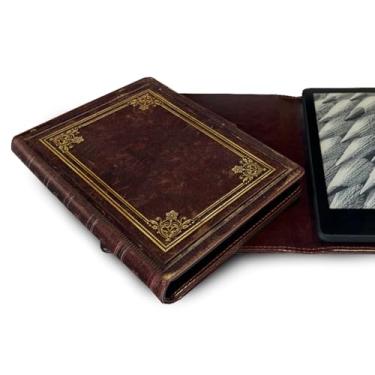 Imagem de KleverCase - Capa de Livro Universal para eReader de 19 a 13 cm - Serve para Kindle, Kobo, Nook, Sony, Storytel e mais - Marrom Antigo