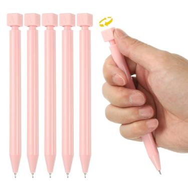 Imagem de PATIKIL 6 canetas esferográficas engraçadas, caneta de escrita interessante de 0,5 mm, canetas pretas de tinta gel, respostas fofas, perguntas, escolha descompressão de rotação ABCD para presente