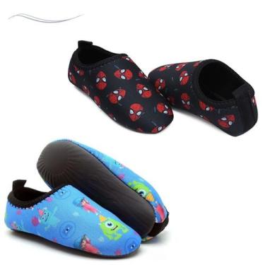 Imagem de Kit 2 Sapatilhas Infantis Nautica Personagens Unissex Tenis Areia Agua
