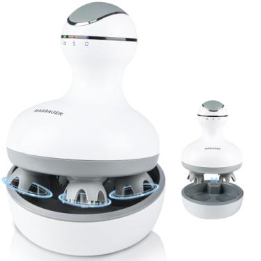 Imagem de Massageador Elétrico de Couro Cabeludo, Massageador Elétrico com Quatro Silicone Macio, Massageador de Cabeça Inteligente À Prova Dágua, Massager Portátil Couro Cabeludo, Vários Modos de Massagem