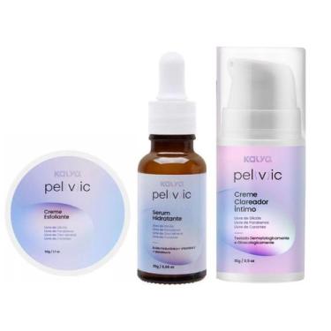 Imagem de Kit Creme Clareador Sérum Hidratante Esfoliante íntimo Novo - Kalya