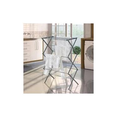 Imagem de Varal de Chão Retrátil Vertical, 103 cm x 37 cm x 40 cm, 11 Varetas, Branco