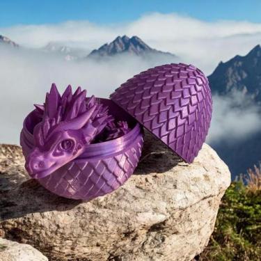 Imagem de Kit Dragão Articulado + Ovo De Dragão Exclusivo E Decorativo - FLEX3D,