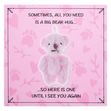 Imagem de Abraço de urso de bolso de pelúcia, presentes de ansiedade para homens e mulheres, presente de positividade de saúde mental, presentes de apoio emocional para amigos, pensando em você, presente