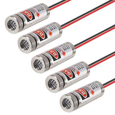 Imagem de UMLIFE 5 peças 650 nm 5 mw cabeça laser tubo foco ajustável 3 ~ 5 V tubo laser vermelho para posicionamento de visão telescópio de mira (cruz)