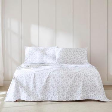 Imagem de Lush Decor Conjunto de lençóis suzette rosa completo com 6 peças, lençol floral - lençol de flores - roupa de cama infantil - decoração de casa de campo