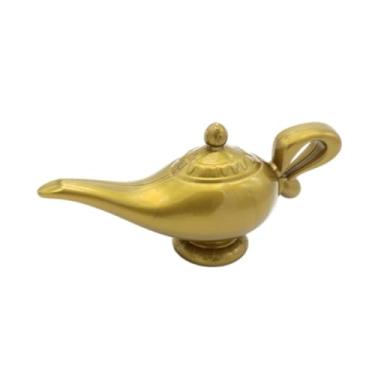 Imagem de WeiLaiKeQi Foto de ornamento de lâmpada genie suportes delicados suprimentos de festas de aniversário gênio decoração de mesa de brinquedo leve para sala de, Cor Cobre