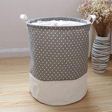 Imagem de Bolsa de armazenamento de retalhos fashion cesta de armazenamento de artigos diversos caixa de armazenamento de roupas cesta de lavanderia artigos domésticos (cor: verde) (café claro)