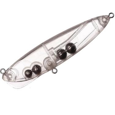 Imagem de 10 peças de isca branca sem pintura 8 cm/15,9 g, lápis de afundamento de fundido, faça você mesmo, feito à mão, equipamento de isca de pesca artificial