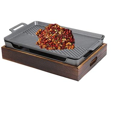 Imagem de Churrasqueira portátil, fogão de churrasco, fogão a carvão, ferramentas de churrasco domésticas com grade e base antiaderentes removíveis, isolamento contínuo, para acampamento, piqueniques, ao ar