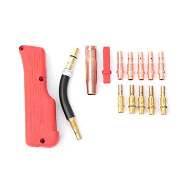 Imagem de Conjunto de peças de tocha de soldagem MIG MAG 200A - Casco de arma de substituição, suporte de ponta, copo, pescoço de cisne para acessórios de tocha de soldagem 200A (bocal protetor de 200A 1,5 mm)