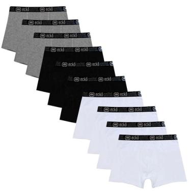 Imagem de Kit 10 Cuecas Masculinas Boxer Cotton Basic Ecko Unltd, Colors, M