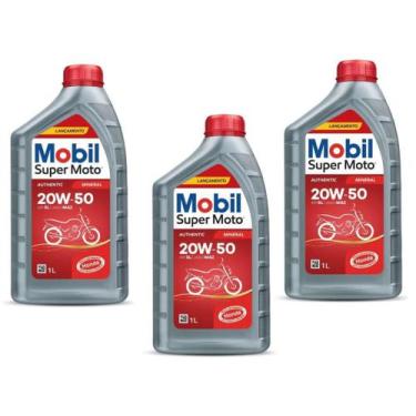 Imagem de Óleo Semissintetico Motos Mobil 10W-30 Api Sl - 3 Litros