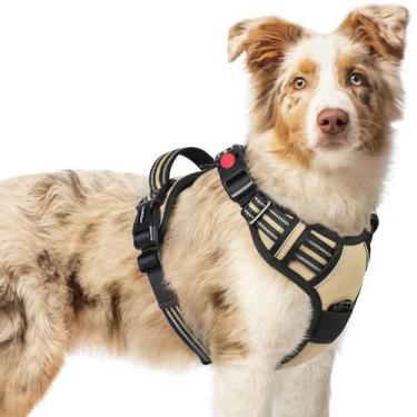 Imagem de Arnês para cães rabbitgoo atualizado Medium No Pull Beige M