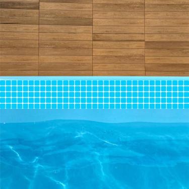 Imagem de Adesivo Piscina Borda degrade pastilha 100cmx10cm 1und - lene adesivos