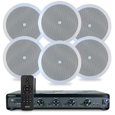 Imagem de Kit Som Ambiente Jbl Bluetooth Conexão Tv Receiver Slim 4500 Optical A