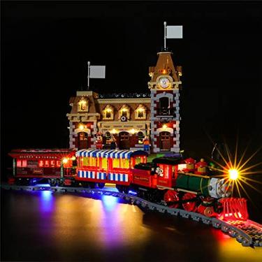 Imagem de GEAMENT LED Light Kit Compatible with Lego Disney Train and Station - Lighting Set for Powered UP 71044 Building Model (Model Set Not Included)