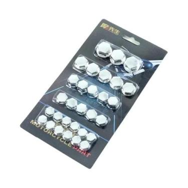 Imagem de Capas Coloridas para Parafusos de Motocicleta e Scooter - Kit com 30 P