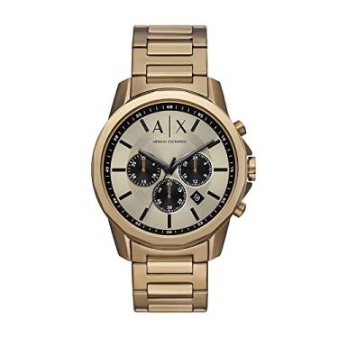 Imagem de Relógio masculino AX Armani Exchange cronógrafo bronze dourado aço inoxidável (modelo: AX1739), Bronze