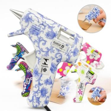 Imagem de Pistola De Cola Quente Bico Fino Bastão 7,5mm Com Estampas Coloridas T