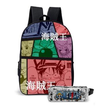 Imagem de Kit Mochila Infantil com Estojo Estampa Série Pirata Chapéu de Palha A