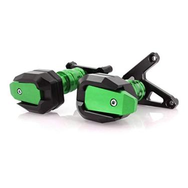 Imagem de Acc-Creativity Motocicleta CNC Alumínio Motor Crash Guard Case Frame Sliders Protector Proteção contra quedas Compatível com Honda CBR650F CBR650R CB650F CB650R 14-20 (Verde)