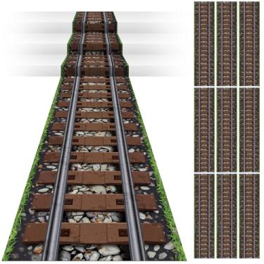 Imagem de TaoBary 10 peças de trem expresso decoração de festa corredor ferroviário corredor 61 cm x 3 m decorações de festa de trem do oeste selvagem capa de corredor para aniversário, uso interno e externo