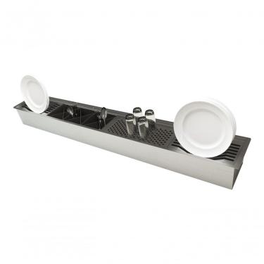 Imagem de 150cm Calha De Inox S/tampo Suporte Para Casa Banheiro