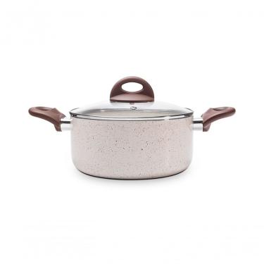 Imagem de Caçarola Com Tampa ø24 Ceramic Life Granada Indução - Brinox 24 Cm Vanilla Brinox