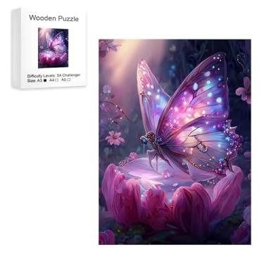 Imagem de Quebra Cabeça de Madeira Borboletas, Wooden Puzzle | Diversão para toda família (A5)