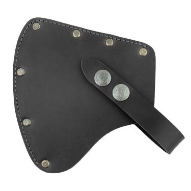 Imagem de Valhalla Gear Bainha Para Machado De Acampamento, Capa Protetora, Segurança Lâmina Machado, Acessórios Camping, Itens Essenciais Lenhador Ao Ar Livre, Couro Integral, Feito À Mão, Preto Carvão