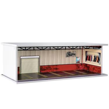 Imagem de Generic Vitrine De Cenários Hot Wheels The Red House Em Escala 1/64 - Caixa Carrinho Brinquedo Fundido Com Luzes Led E Tampa Acrílico, Dividida 1 Nível, 6 Vagas Estacionamento