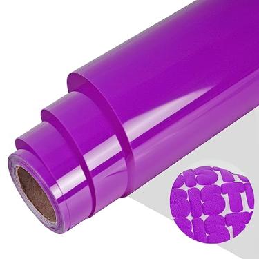Imagem de guangyintong Rolos De Vinil Termocolante Roxo Htv, 30,5 Cm X 6 M, 3D Para Camisetas, Todas As Máquinas Corte - Design Faça Você Mesmo Fácil Cortar E Remover