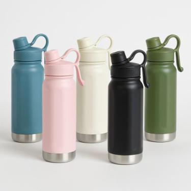 Imagem de Garrafa Térmica Inox 800ml Com Alça Academia MS706 - Mimi, Preto