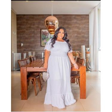 Imagem de Vestido Plus Size - Nanda Fashion Boutique , Branco, G3