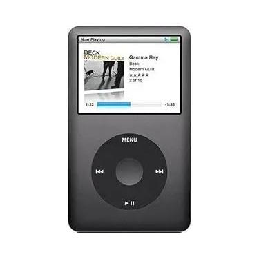 Imagem de Compatível com leitor de música iPod Classic 7ª geração de 160 GB, cinza espacial, com acessórios em caixa lisa branca