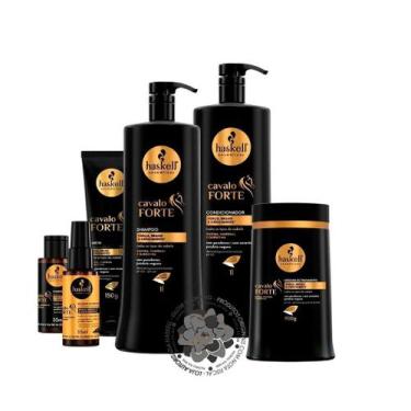 Imagem de Haskell Cavalo Forte 6 Itens Kit Força e Brilho 1L 900g Completo